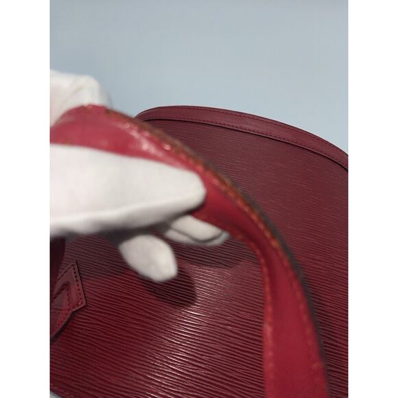 Authentic LOUIS VUITTON Saint Jacques Red EPI Leather Shoulder Bag LV Real - Picture 14 of 16